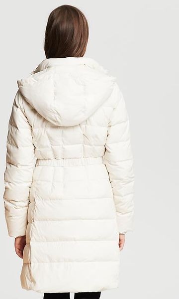 long beige puffer
