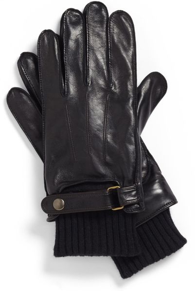 John W. NordstromÂ® Leather Gloves in Black for Men | Lyst