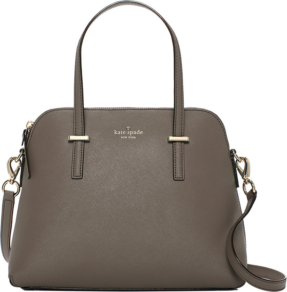 Kate Spade Cedar Street Dome Crosshatchedleather Bag in Gray (Cliff