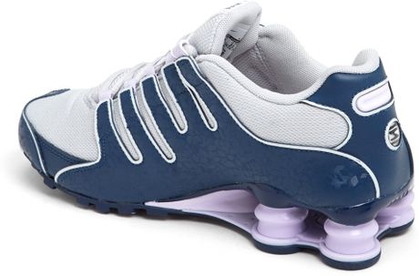 nike shox blue and silver