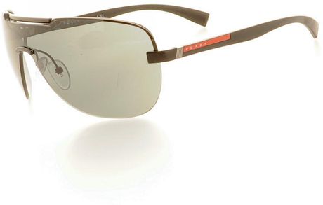 Prada Metal Frame Sunglasses in Black for Men Lyst