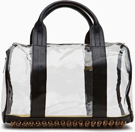 Nasty Gal Show Off Duffle Bag in Transparent (BLACKCLEAR)