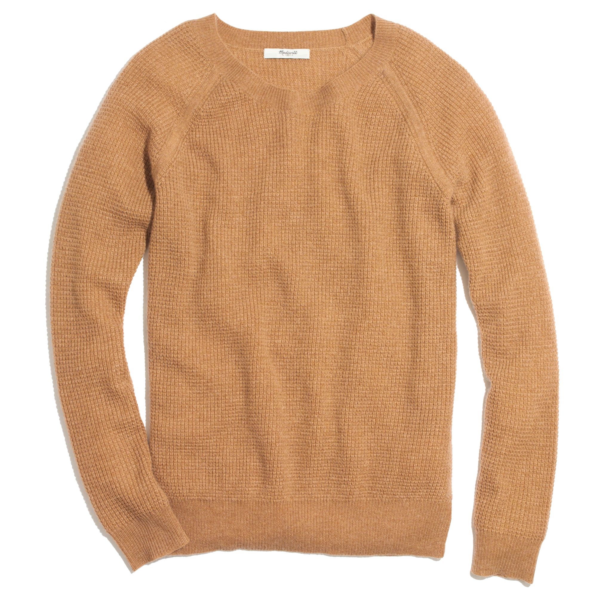 Madewell Simple Cashmere Waffle Sweater in Beige (hthr vicuna) | Lyst