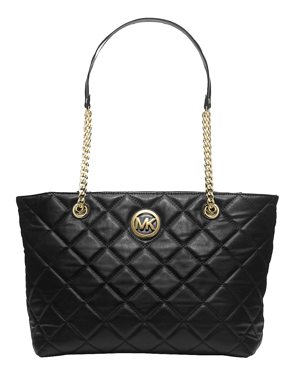 Michael Michael Kors Fulton Quilted Leather Large Eastwest Tote Bag in Black | Lyst