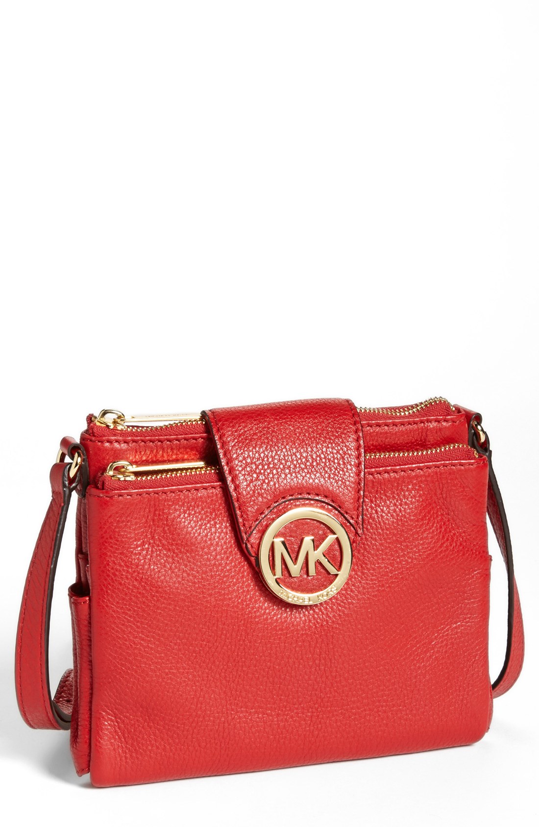 Michael By Michael Kors Fulton Large Crossbody Bag in Red | Lyst