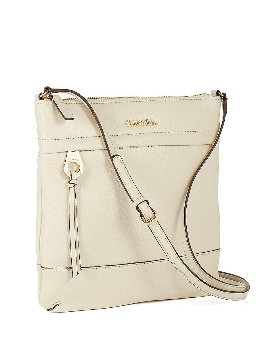 Calvin Klein Leather Crossbody Bag in White (ivory) Lyst