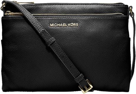 Michael Michael Kors Bedford Leather Extra Large Crossbody Bag in Black | Lyst