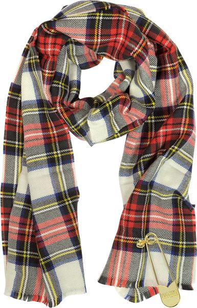 green and red tartan scarf