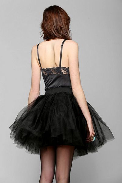 Urban Outfitters Urban Renewal Tulle Slip Dress in Black | Lyst