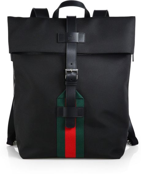 Gucci Techno Canvas Backpack in Black for Men | Lyst