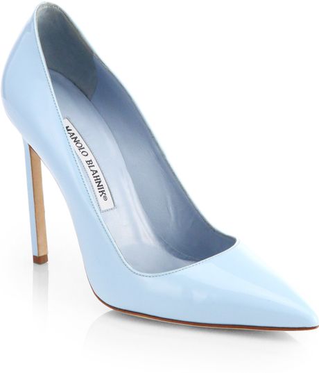 manolo blahnik light blue heels