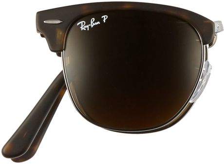 ray ban clubmaster folding polarized