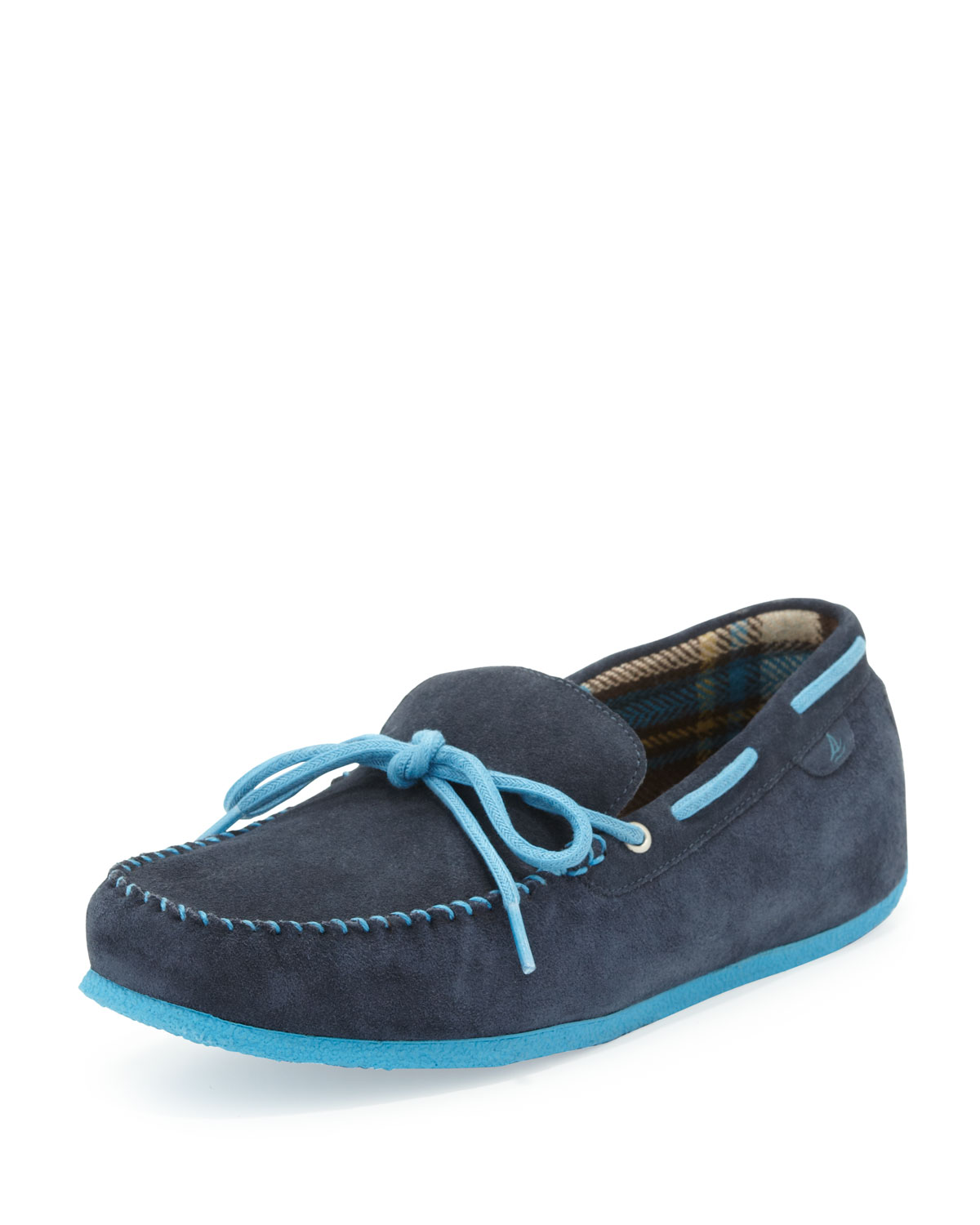 Sperry Topsider R&R Suede Moccasin Slipper In Navy in Blue for Men