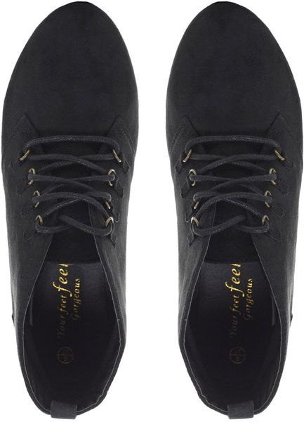 womens flat black lace up ankle boots