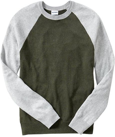 Old Navy Crewneck Baseball Sweaters in Green for Men (Olive Green ...