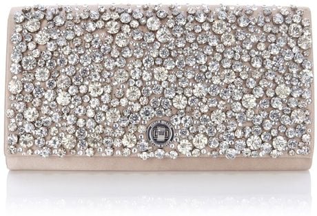 karen millen silver clutch bag