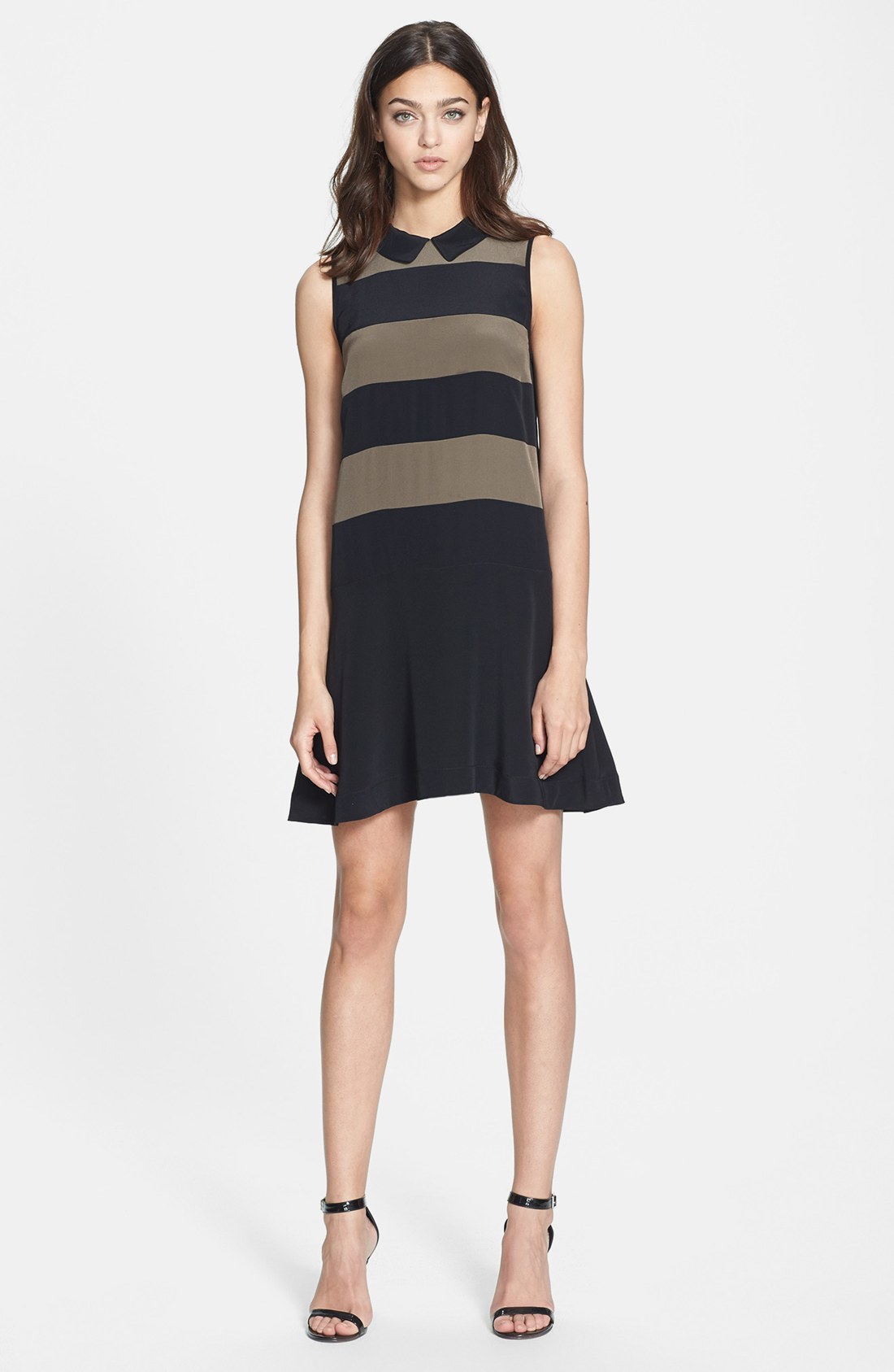 Marc By Marc Jacobs Frances Silk Shift Dress in Black (Dirty Martini