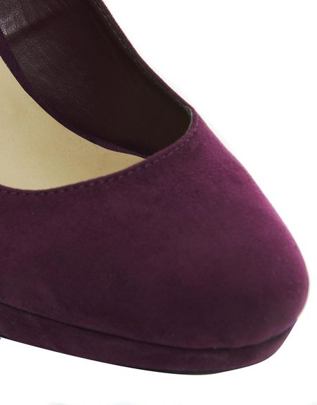 purple wide fit heels