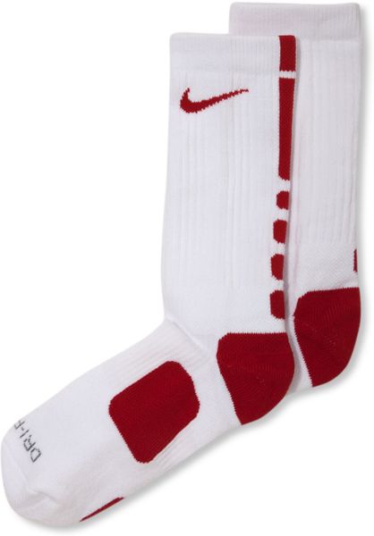 red and white nike elite socks