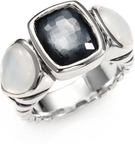 silver motherofpearl yurman quartz sterling moon crystal ring david
