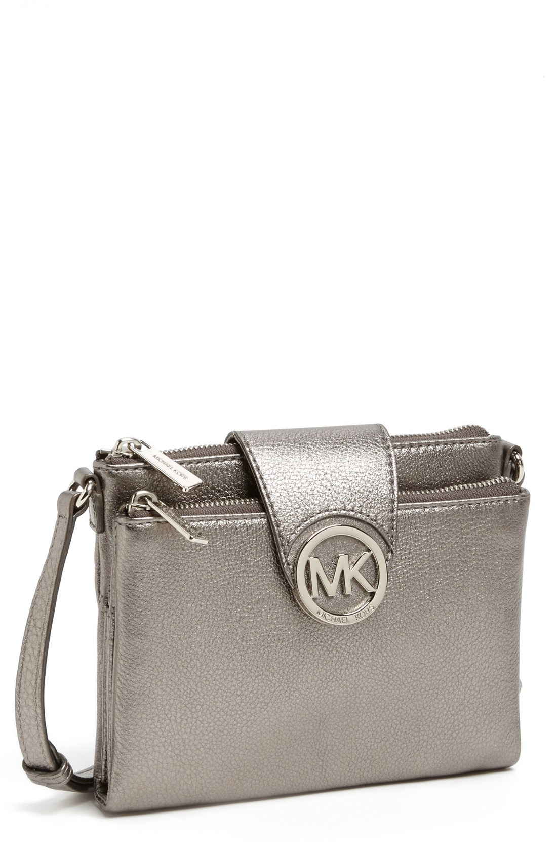 Michael Michael Kors Fulton Large Crossbody Bag in Silver (Gunnmetal) | Lyst