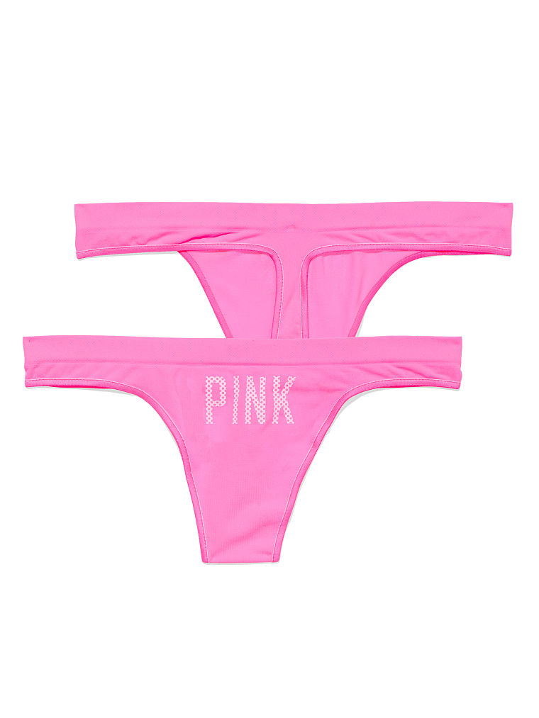 Victoria's Secret Seamless Thong Panty in Pink | Lyst