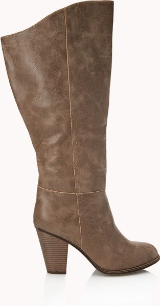 wide calf boots taupe