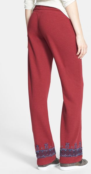 lucky brand embroidered sweatpants