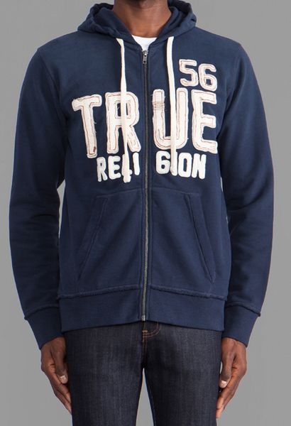True religion navy blue hoodie Clearance