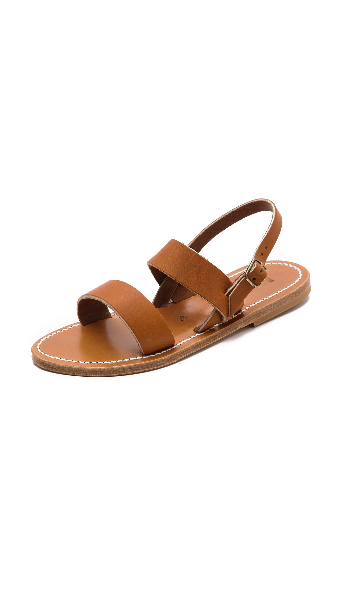 K. Jacques Barigoule Flat Sandals Pul Natural in Brown (Pul Natural) | Lyst