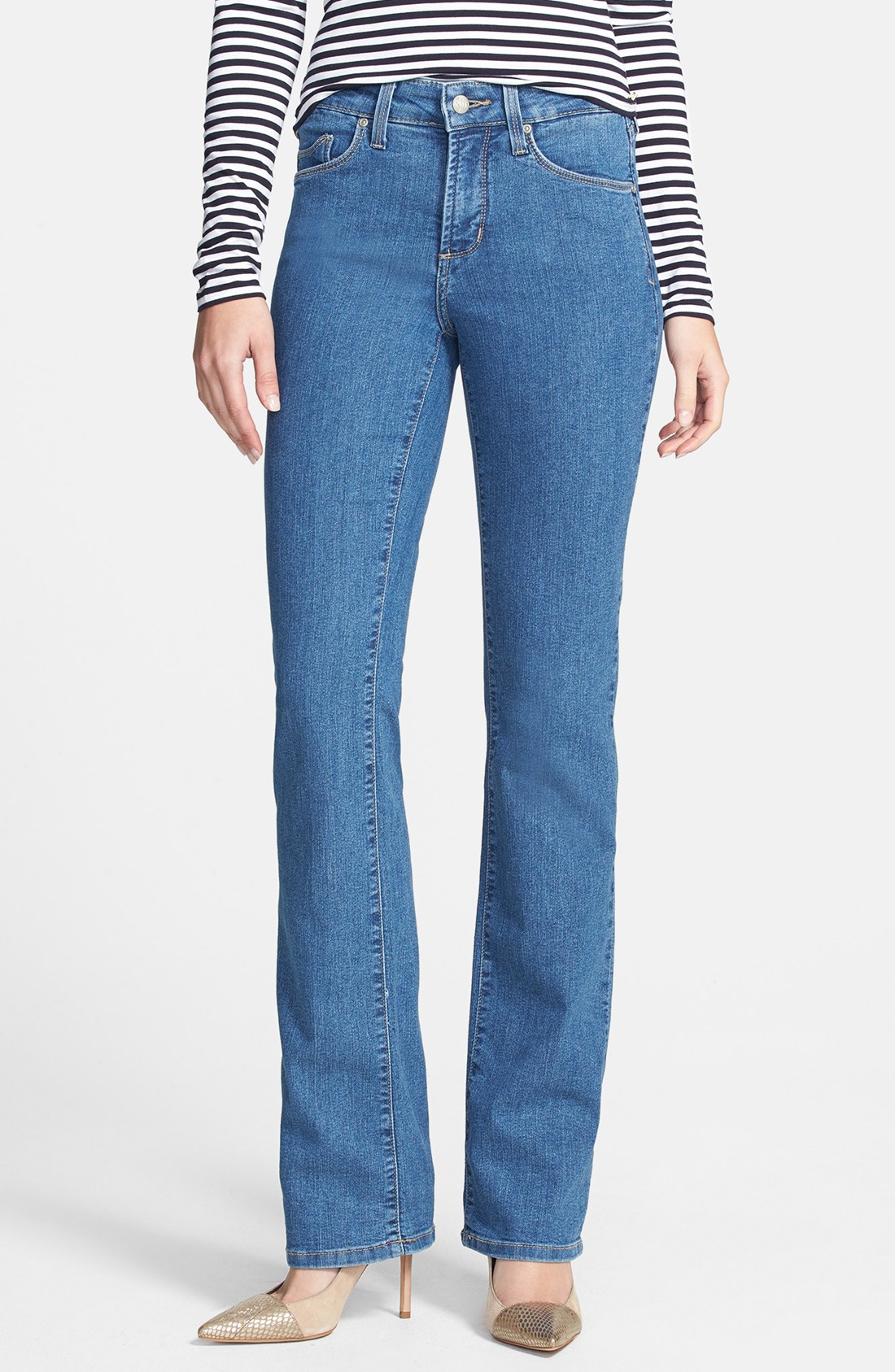 Nydj Barbara Stretch Bootcut Jeans in Blue (Monrovia) | Lyst