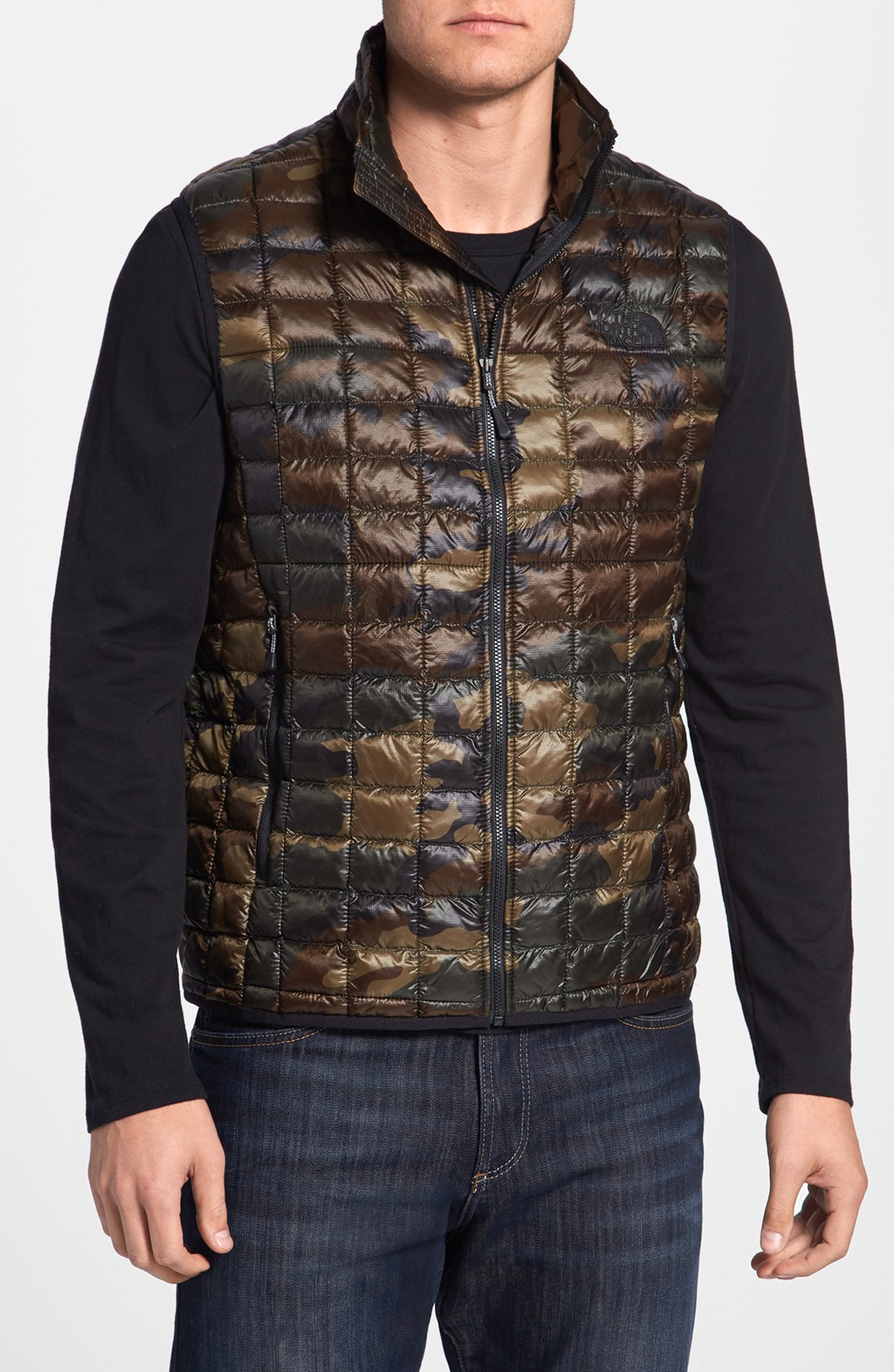 The North Face Thermoball Primaloft Vest in Black for Men (Green Camo