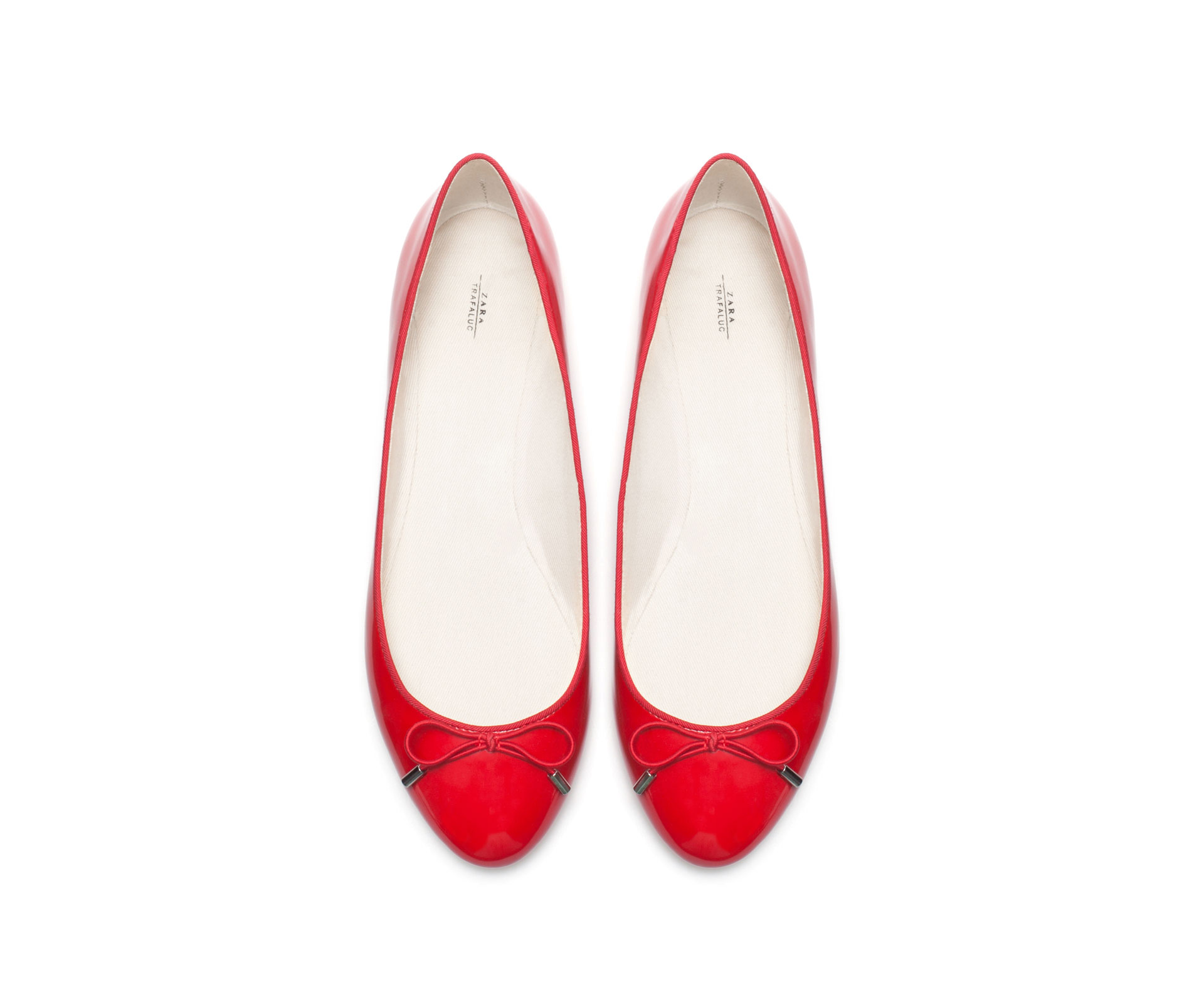 zara red flats