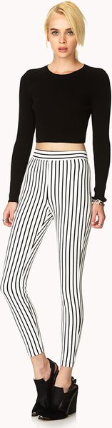 striped cigarette pants