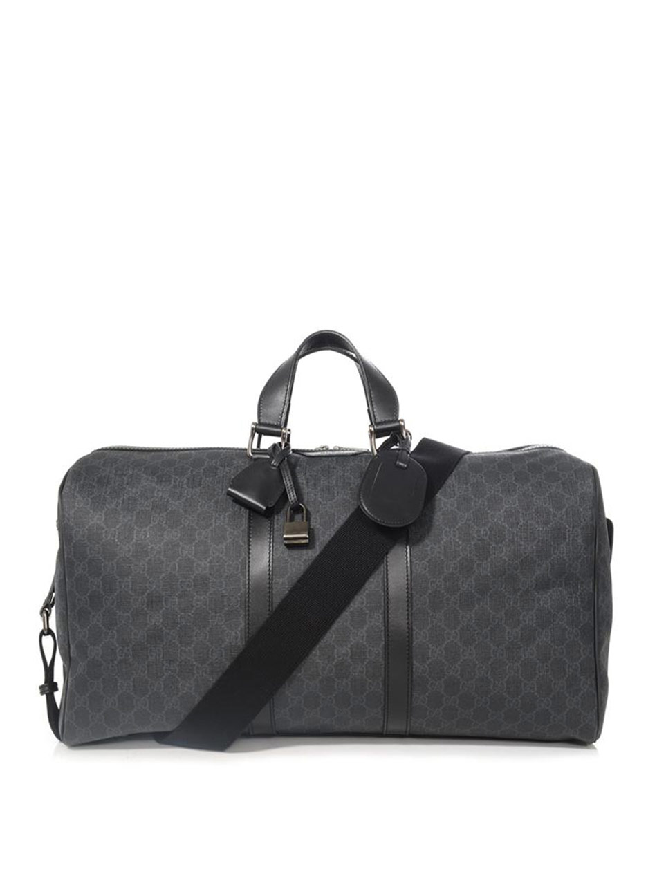 Gucci GG Logoprint Travel Bag in Gray for Men (charcoal) | Lyst