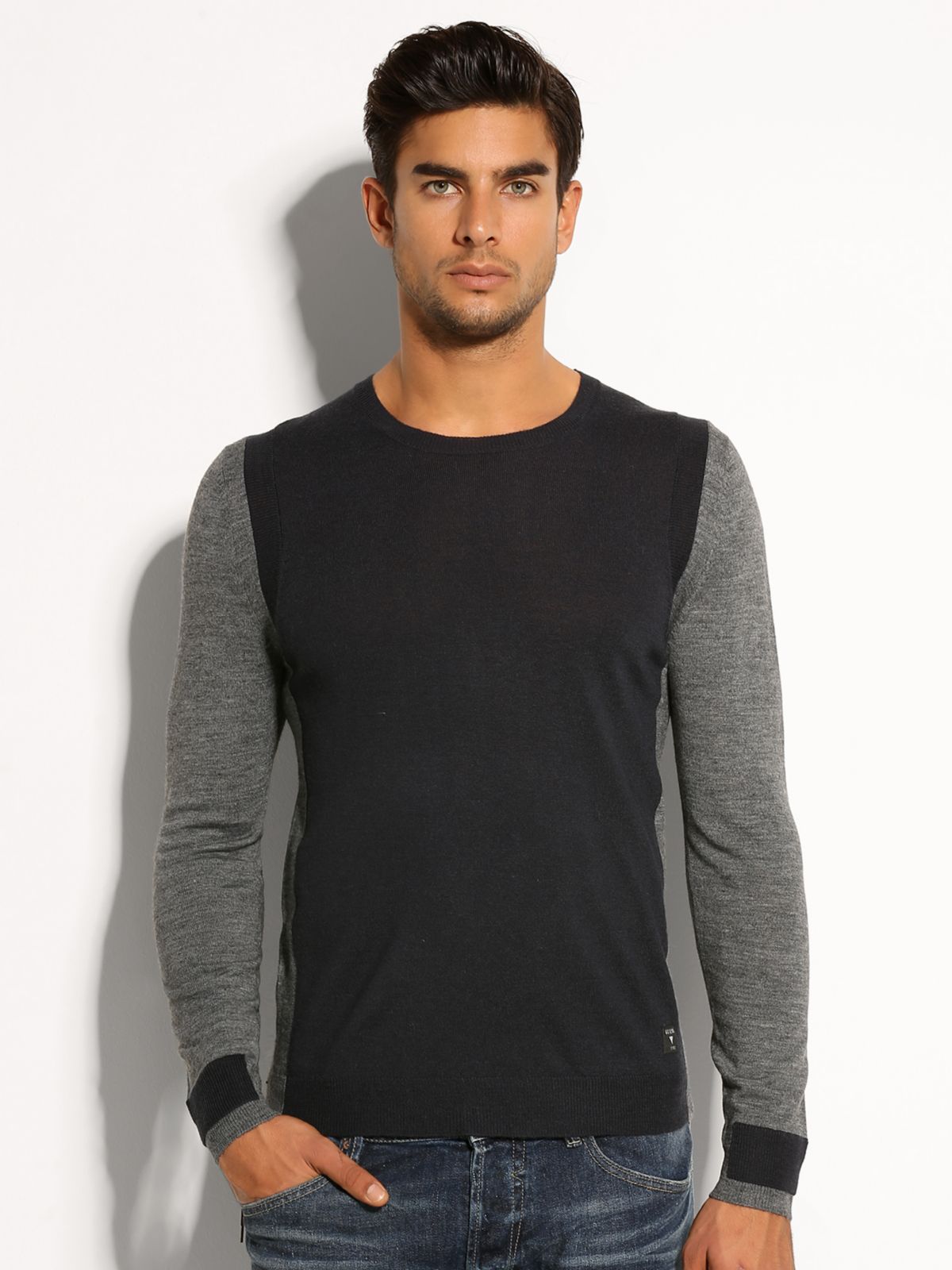 Guess Paco Sweater in Blue for Men (navy) Lyst