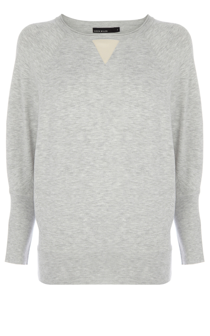 Karen Millen Modern Knit Basic Jumper in Gray (Grey) Lyst