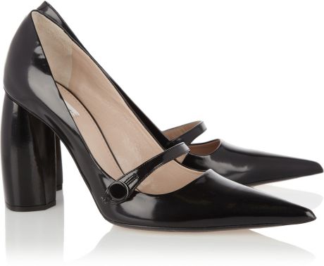 Marc Jacobs Glossedleather Mary Jane Pumps in Black | Lyst