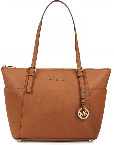 jet set saffiano leather tote bag michael kors