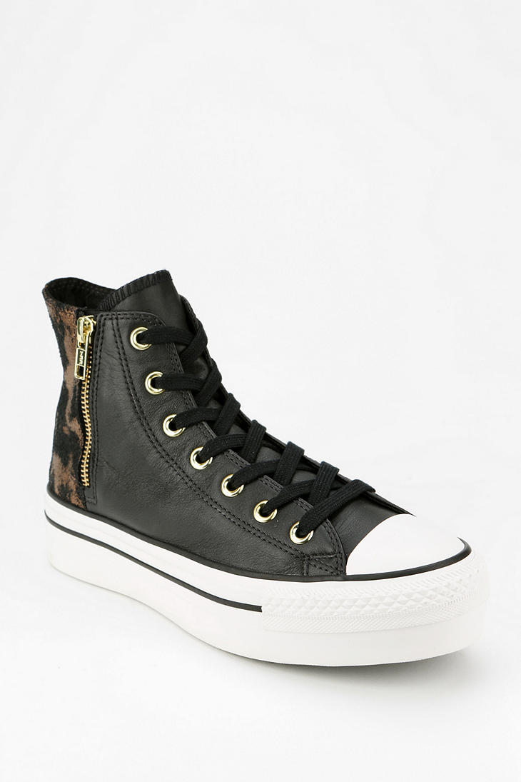 Urban Outfitters Converse Metallic Womens Hightop Flatformsneaker in