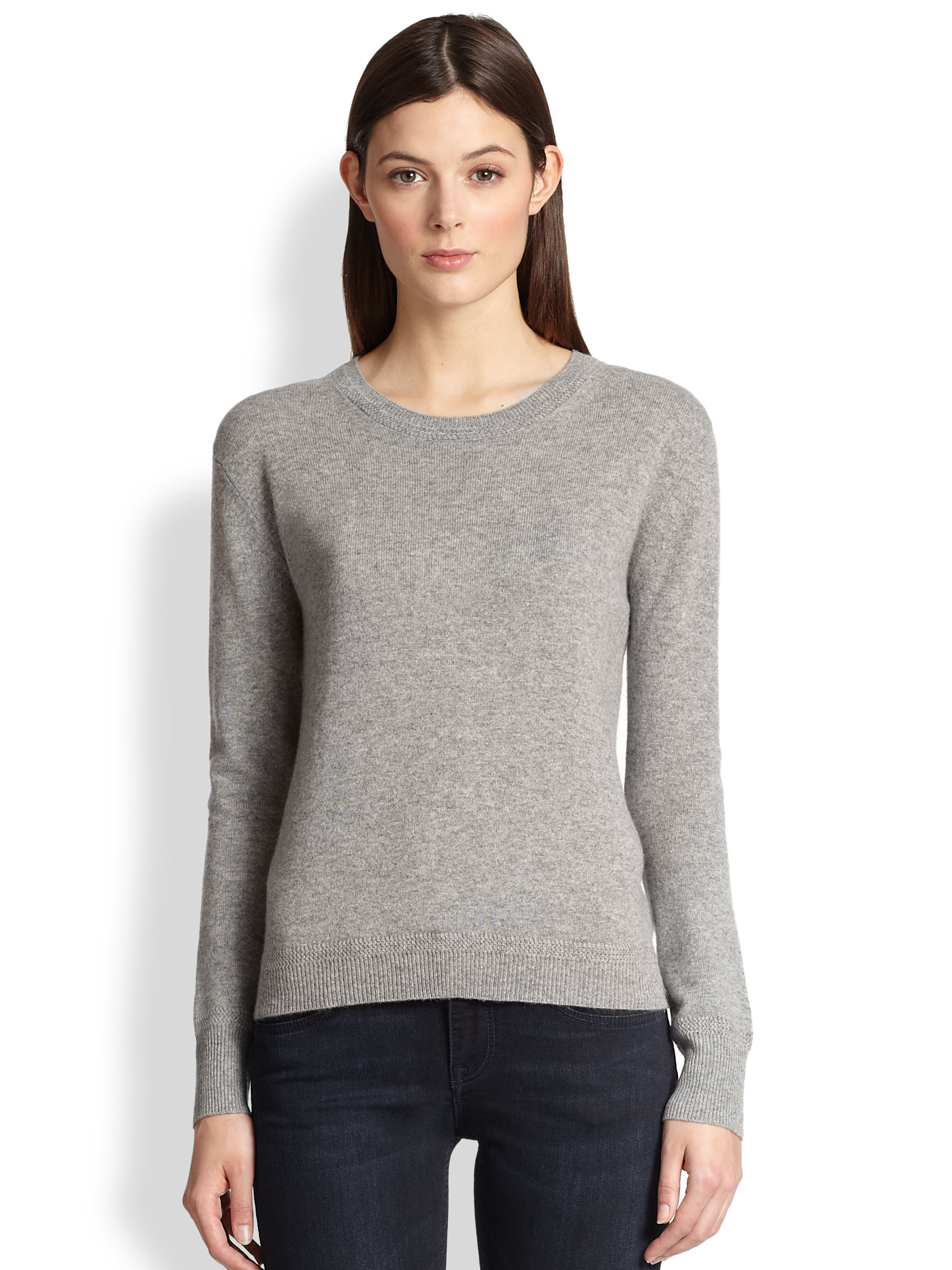 Burberry Brit Elbow Patch Sweater In Gray Light Grey Lyst