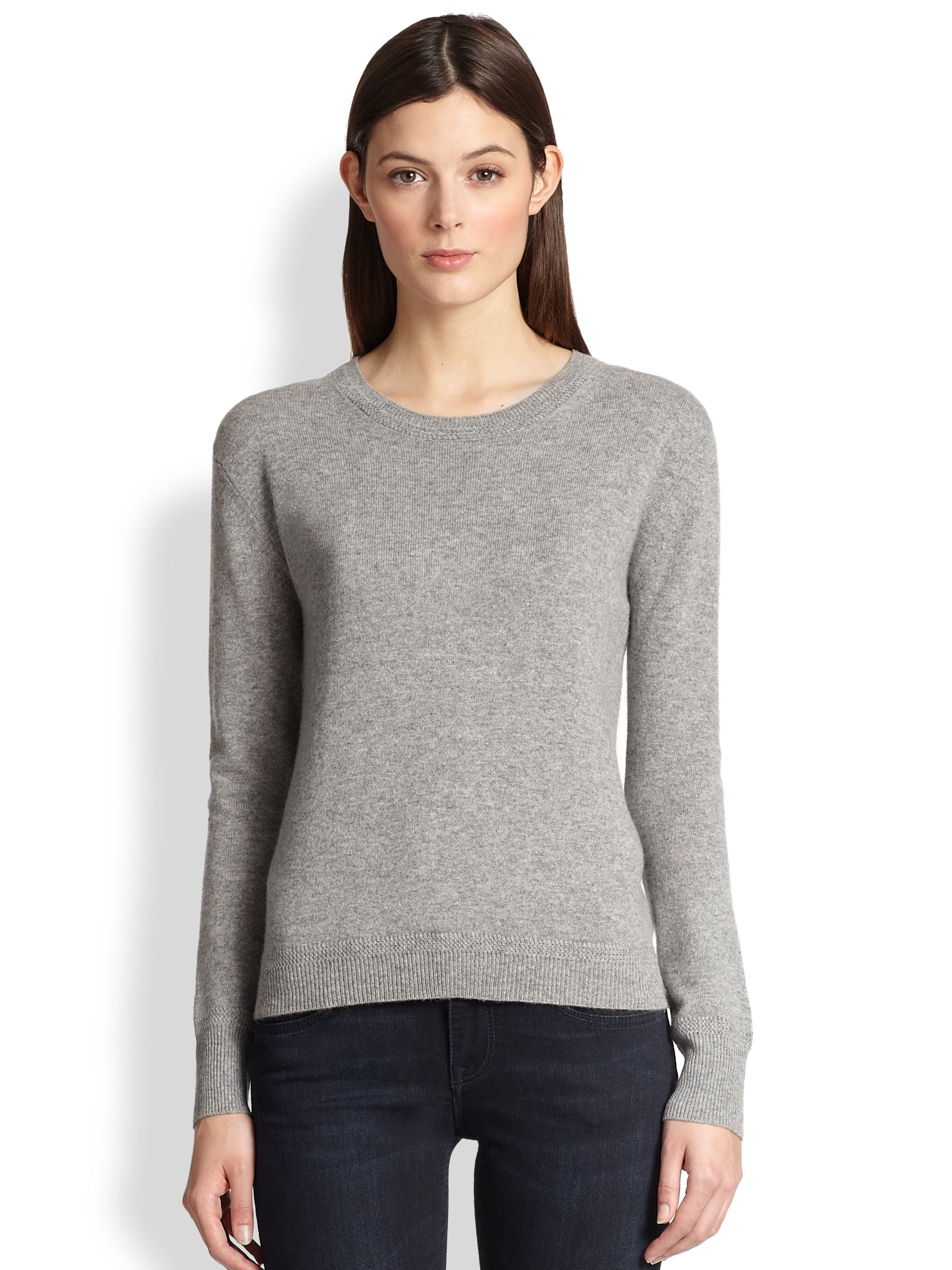 Burberry Brit ElbowPatch Sweater in Gray (LIGHT GREY) Lyst