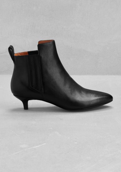 kitten heel dress booties