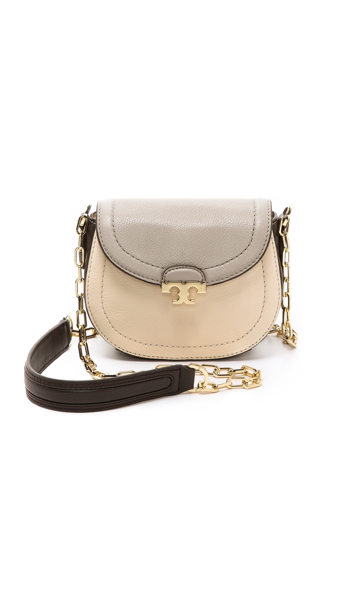 Tory Burch Sammy Cross Body Bag in Beige (Grey Multi)