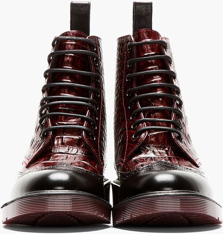 dr martens burgundy brogues