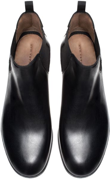 Zara Stretch Ankle Boot in Black for Men