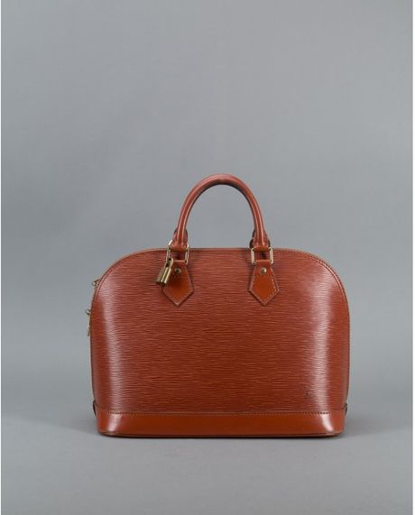 Louis Vuitton Brown Epi Leather Alma Vintage Top Handle Bag in Brown | Lyst