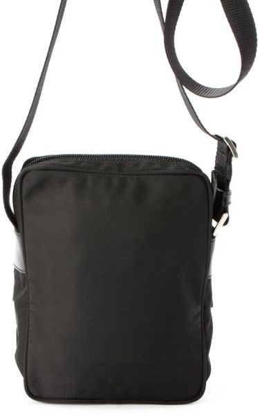 Prada Black Nylon Pocket Detail Crossbody Bag in Black | Lyst