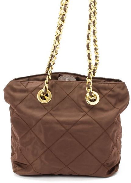 prada shoulder bag nylon with chain
