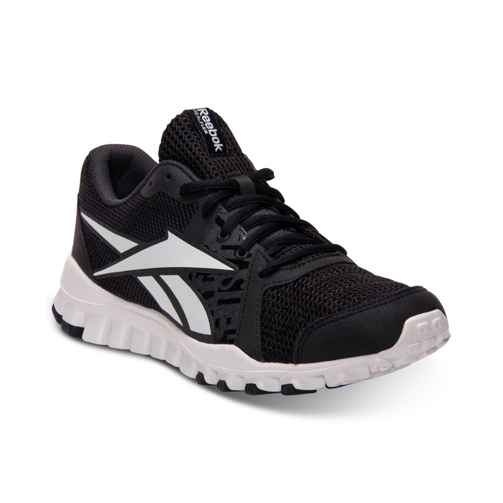 Reebok Mens Realflex Advance Running Sneakers From Finish Line in Black